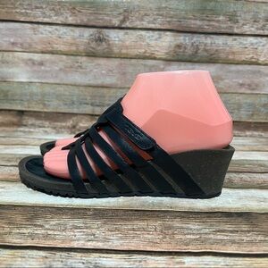 Teva Black Wedge Sandals